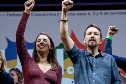 Irene Montero con Pablo Iglesias