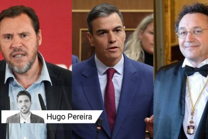 Óscar Puente, Pedro Sánchez y Álvaro García Ortiz