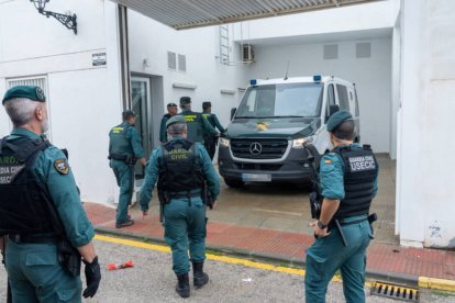 Juzgados de Barbate durante las detenciones tras la muerte de dos agentes.