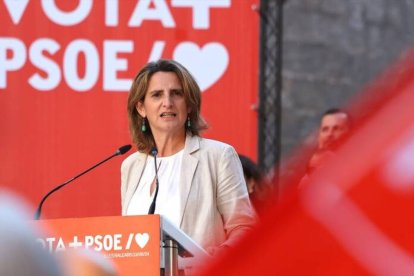 La ministra y candidata del PSOE, Teresa Ribera.