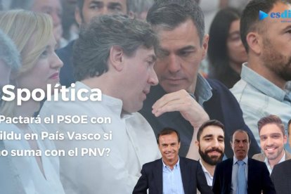 Al fondo de la imagen se ve a Pedro Sánchez, presidente del Gobierno