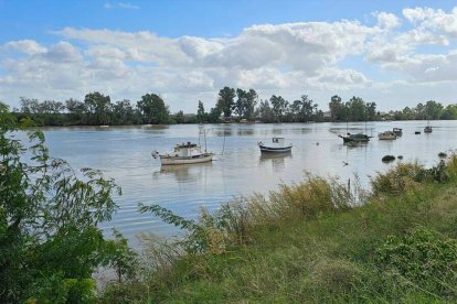 Barcas en Coria del Río (Sevilla). Foto Facebook Turismo Coria.