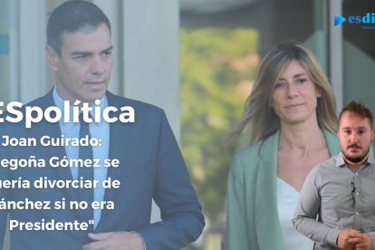 Al fondo de la imagen se ve a Pedro Sánchez junto a Begoña Gómez