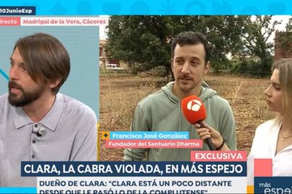 En 'Espejo Público' han entrevistado a Francisco, dueño de la cabra Clara, violada la semana pasada en la Universidad Complutense.