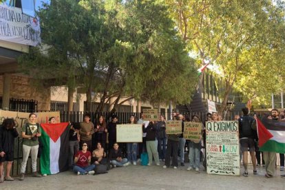 Protesta pro Palestina de universitarios en Valencia / ESdiario.