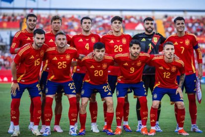 Combinado español en el partido amistoso contra Andorra