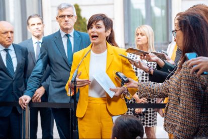 La ministra Rodríguez, este jueves en el Congreso.