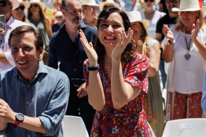 Almeida y Ayuso, en el acto del Parque de Berlín