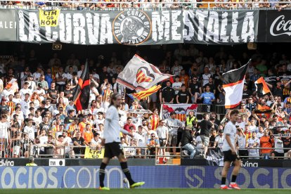 Mestalla, durante un partido.