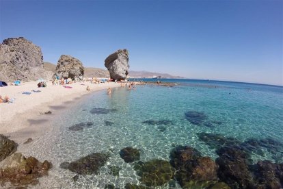 A pesar de su nombre la Playa de los Muertos tiene color 'caribeño' en sus aguas.