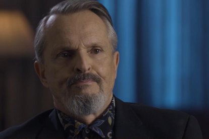 Miguel Bosé, durante una entrevista televisiva.