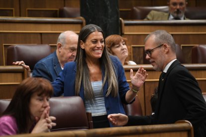 La portavoz de Junts en el Congreso de los Diputados, Miriam Nogueras, este martes en el Congreso.