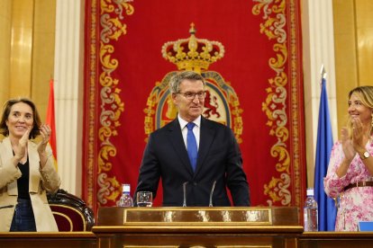 Núñez Feijóo, líder del PP, en el Senado