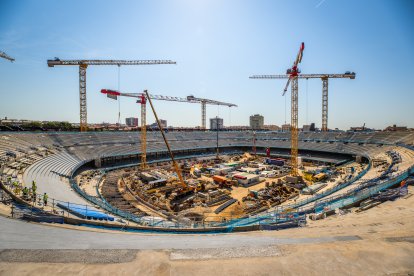 Las obras del Camp Nou.