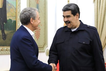 José Luis Rodríguez Zapatero con Nicolás Maduro.