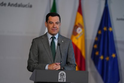 El presidente de la Junta de Andalucía, Juanma Moreno