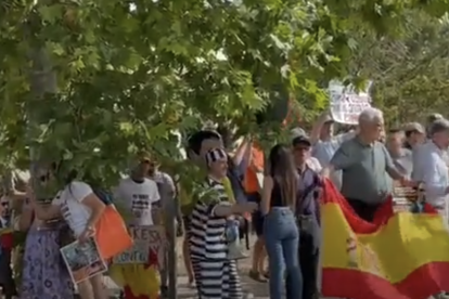 Manifestación contra Sánchez en Moncloa