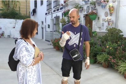 David Pérez, vecino de Coín herido tras chocar con un jabalí.