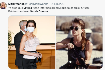 Claro que no era la primera vez que comparaban a Doña Letizia con Sarah Connor.