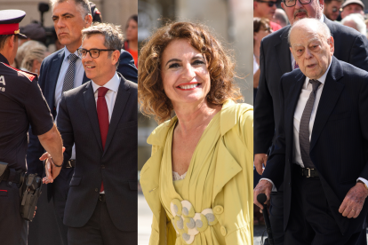 Félix Boláños, María Jesús Montero y Jordi Pujol han acudido a la toma de posesión de Illa como nuevo president.