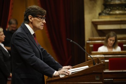 Salvador Illa durante su discurso de investidura.