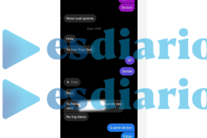 Conversación por Instagram entre la menor y el varón en la que hablan de encontrarse para verse en persona