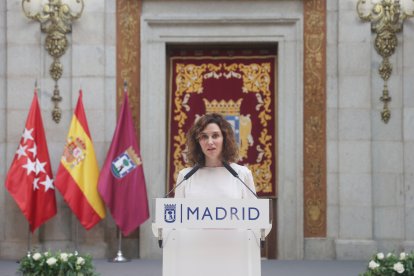 La presidenta de la Comunidad de Madrid, Isabel Díaz Ayuso