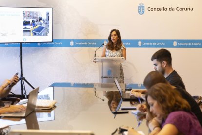 Inés Rey, durante una rueda de prensa reciente.