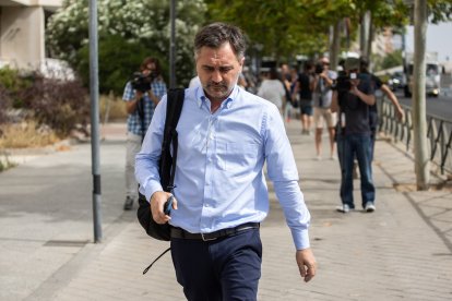 El consejero delegado de Barrabés, Luis Miguel Ciprés, a su salida tras ser interrogado del 'caso Begoña Gómez' el pasado 27 de julio.