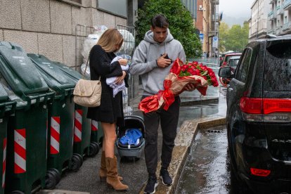 Alvaro Morata y Alice Campello, en 2020 en Turín.