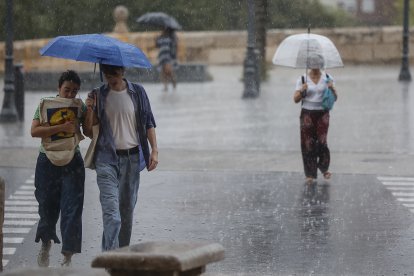 Imagen archivo lluvias en Valencia