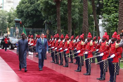 El presidente Pedro Sánchez en Senegal.