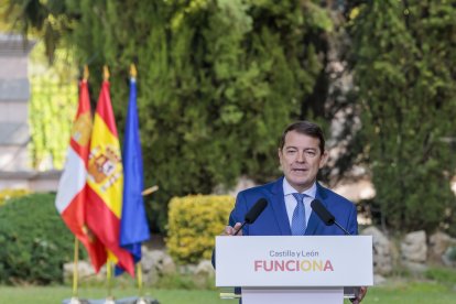 Fernández Mañueco, en la rueda de prensa de inicio del curso político.