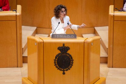 María Jesús Montero, comparece en el Senado