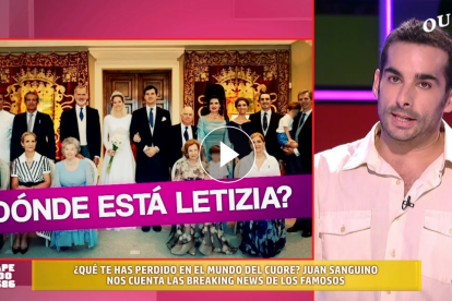 Juan Sanguino analizó en Zapeando la foto de grupo en la que no aparece la Reina Letizia con la familia de su marido.