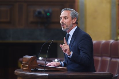 El vicesecretario de Economía del Partido Popular, Juan Bravo, en una intervención en el Congreso.