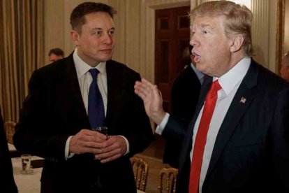 Elon Musk con Donald Trump