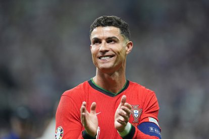 Cristiano Ronaldo, en un partido con la selección portuguesa.