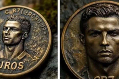 Las monedas que homenajean a Cristiano Ronaldo.