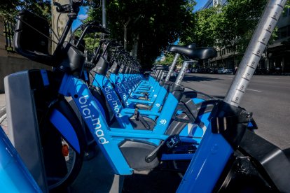 Bicicletas de Bicimad en Madrid.