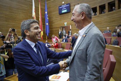 Carlos Mazón y Joan Baldoví durante el debate de política autonómica