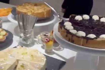 Tartas del desayuno buffet del Parlamento Europeo