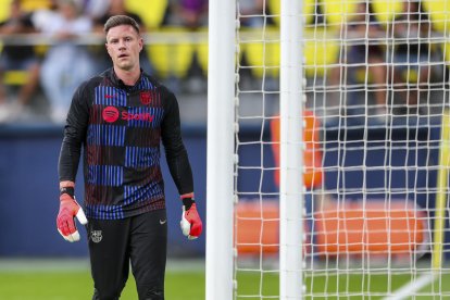 Ter Stegen, en el partido ante el Villarreal.