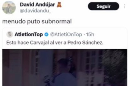 Insultos de David Andújar a Dani Carvajal