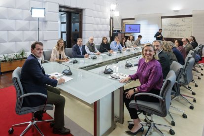 Asistentes a la reunión entre la Junta de CyL y representantes del Tercer Sector Social.