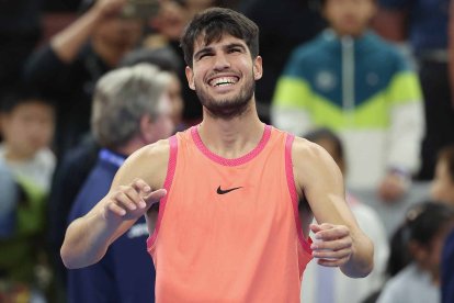 Carlos Alcaraz, tras ganar el ATP 500 de Pekín