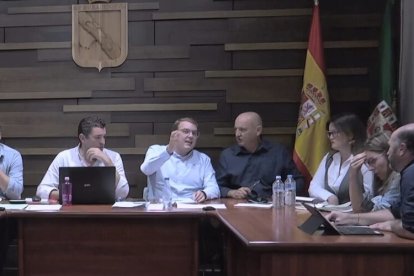 Imagen del pleno en el ayuntamiento de Rus, Jaén.