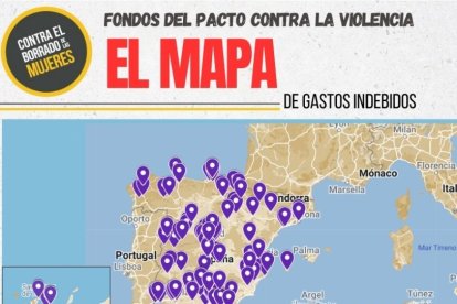 El resultado gráfico de este trabajo de documentación es el mapa de la malversación