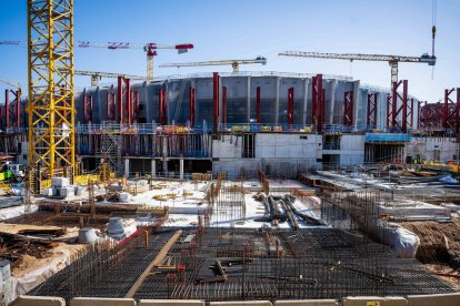 Obras en el nuevo Spotify Camp Nou, estadio del FC Barcelona.