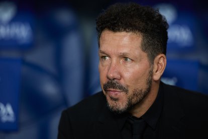 El Cholo Simeone, en un partido con el Atlético.